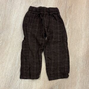 Zara Kids Brown Plaid Pants Boy 3T
